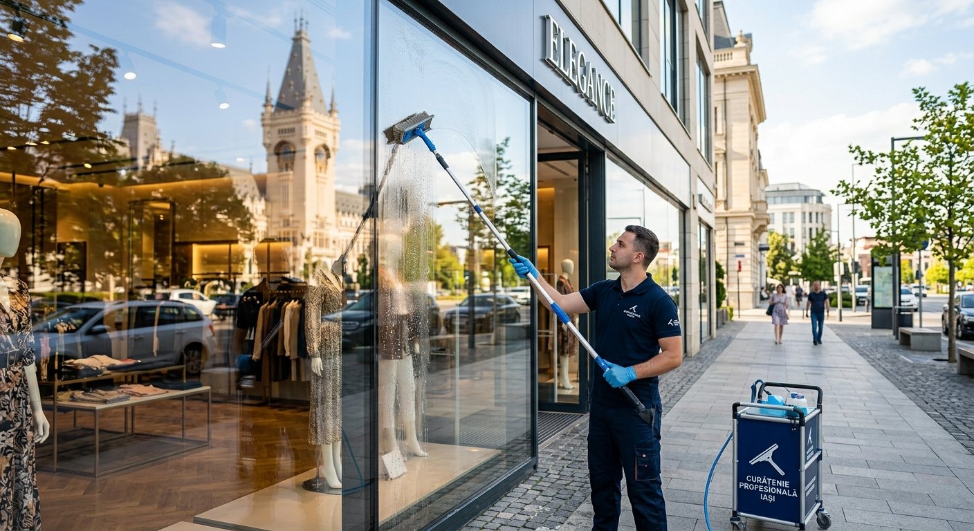 Spălare geamuri și suprafețe vitrate