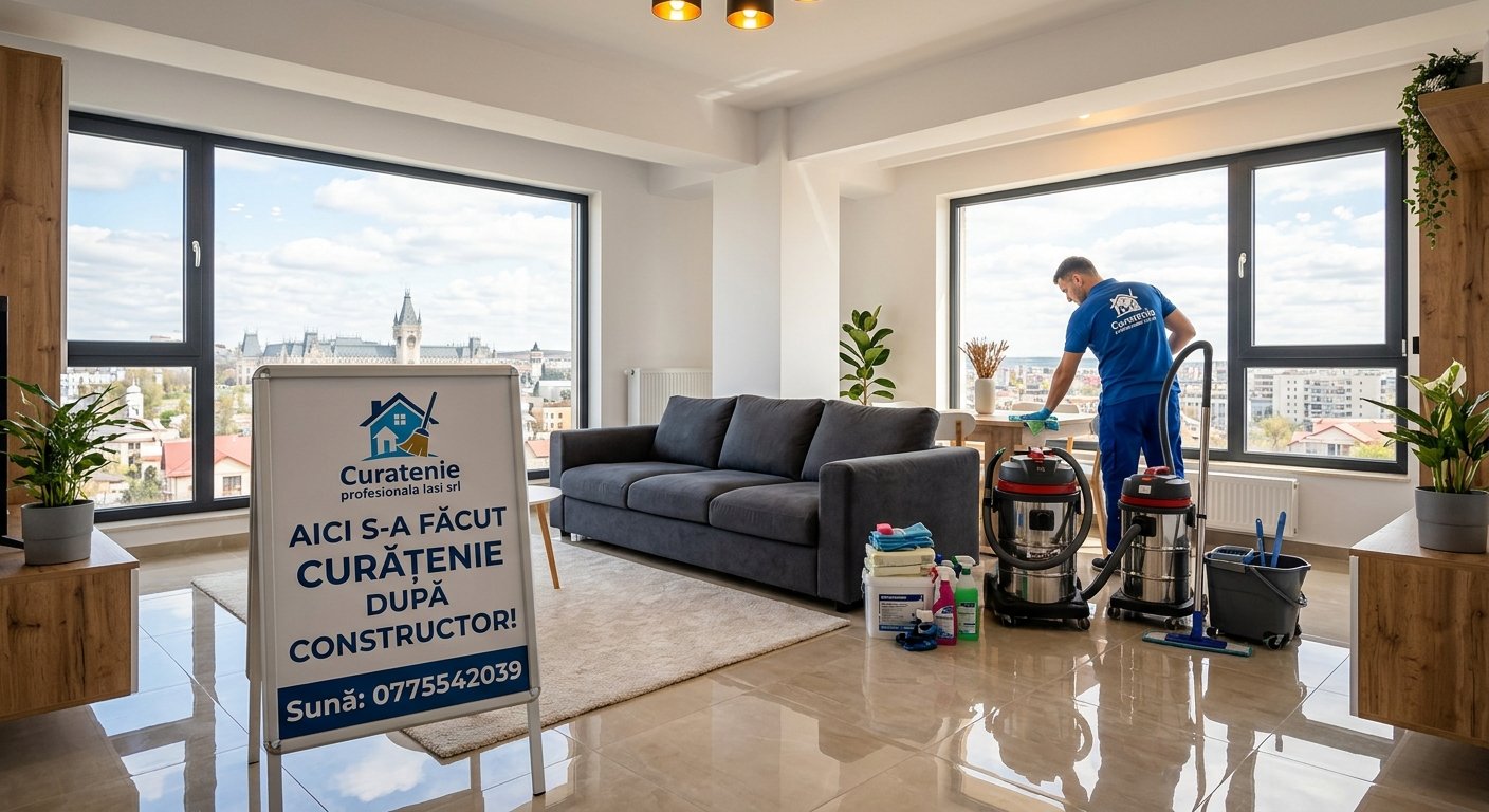 Curățenie după constructor și renovare